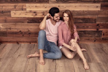 Romantik güzel çift bir tarihte.