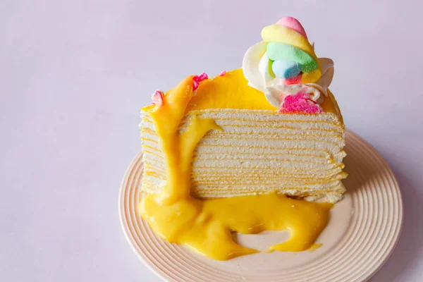 Crepe Cake Crepe Cake Thai Style — Stock Photo, Image