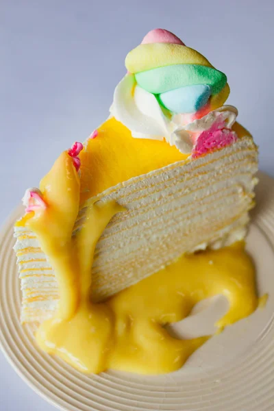 Crepe Cake Crepe Cake Thai Style — Stock Photo, Image