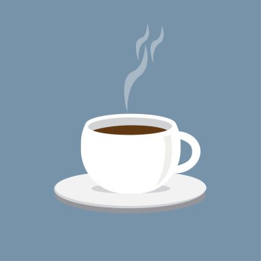 Daireler, sütlü kahve veya kahve, cappuccino kahve fincanı vektör stili.