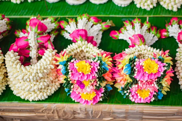 Taze Çiçek Direksiyon Simidi Yasemin Gül Çelenk Yasemin Çiçeği Tayland — Stok fotoğraf