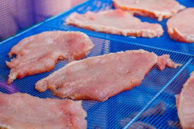 Pork sosu ve şeker için güneş ışığı, Tayland'ın popüler gıda (Moo baba Deaw ile).