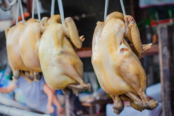 Pollo Hervido Mercado Comida Calle Para Comida China Festival Año — Foto de Stock