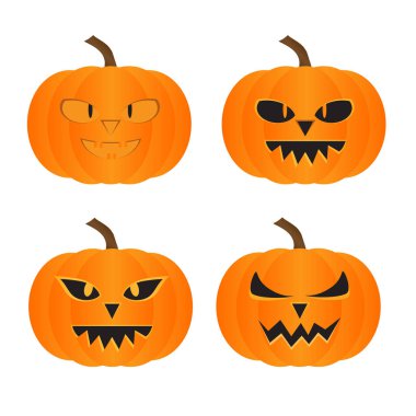 Bir örnek çizgi film Halloween pumpkins.