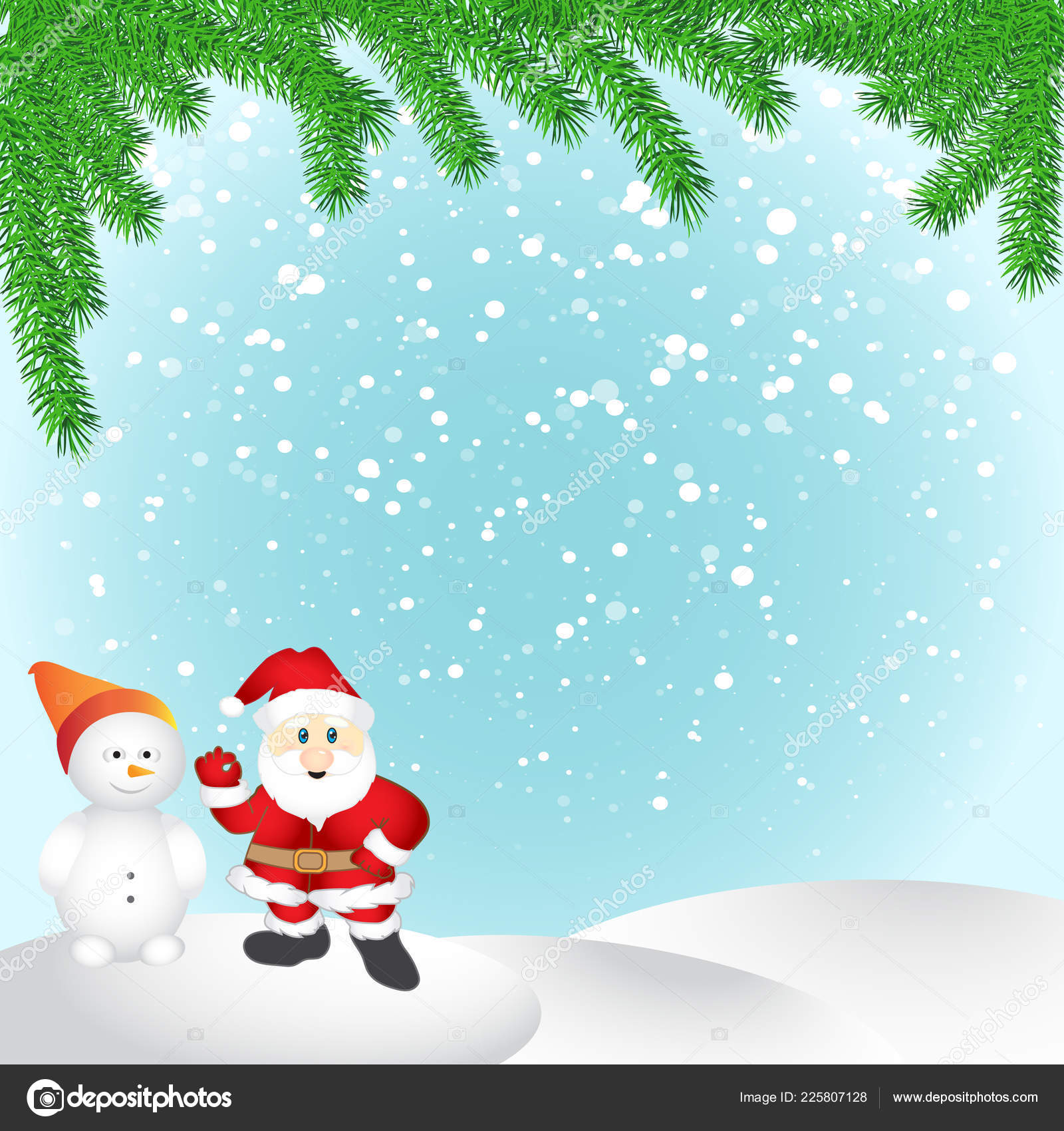 Merry Christmas Santa Claus Christmas Snow Scene Christmas Background ⬇ ...