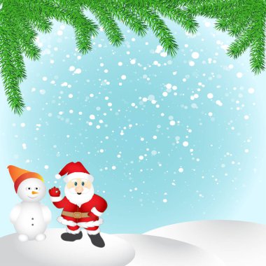 Mutlu Noeller, Noel Baba Noel kar sahnesinde, Noel arka plan.