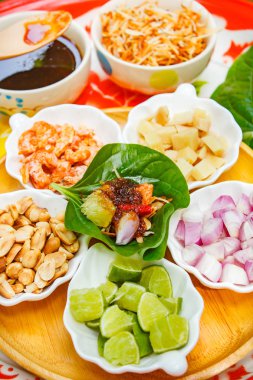 Miang kham geleneksel Tayland çerezim.