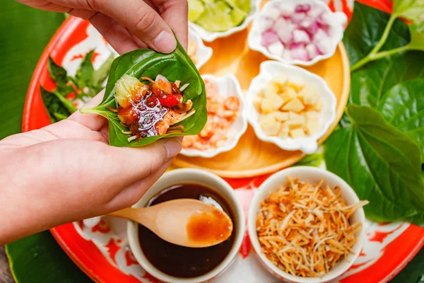 Miang Kham Lanche Tradicional Tailândia — Fotografia de Stock