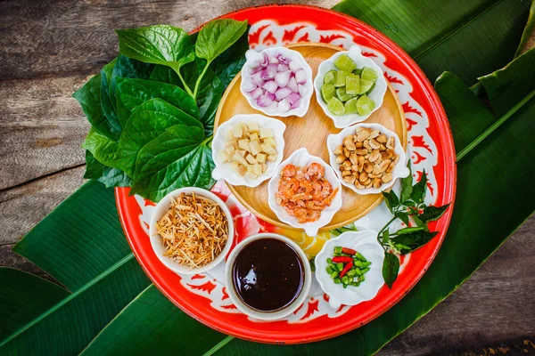 Miang Kham Est Une Collation Traditionnelle Thaïlande — Photo