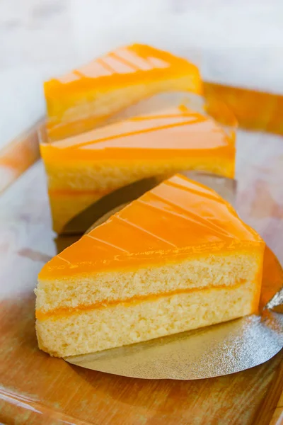 Butter Cake Orange Topping Homemade Cake Very Yummy — Stock Photo, Image