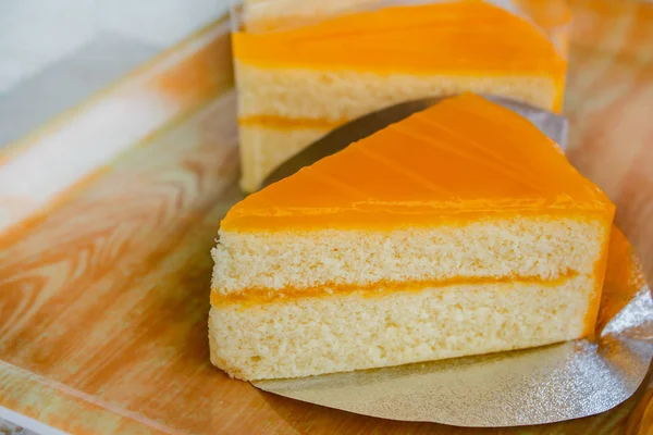 Butter Cake Orange Topping Homemade Cake Very Yummy — Stock Photo, Image