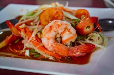 Papaya salad fresh shrimp or what we called 