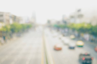 Bangkok, Tayland'daki bulanıktrafik.