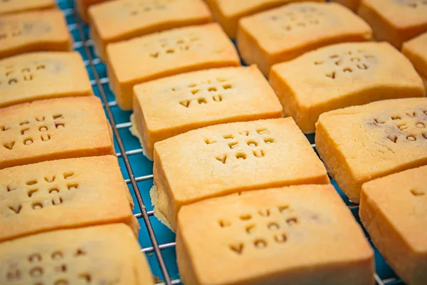 Ananaskuchen oder Ananaskuchen ist eine süße traditionelle taiwane — Stockfoto