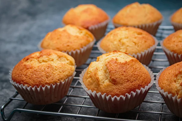 Zelfgemaakte Durian cupcakes op Rock tafel. — Stockfoto