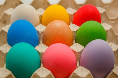 Renkli Paskalya yumurtaları, arka plan.