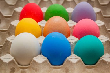 Renkli Paskalya yumurtaları, arka plan.