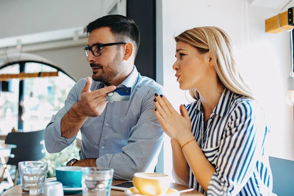 Couple enjoying in Coffee Shop — Stock Photo, Image