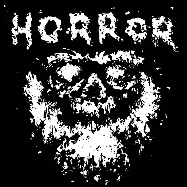 Horrible Cara Fantasma Barbudo Santa Ilustración Vectorial Género Horror Carácter — Vector de stock