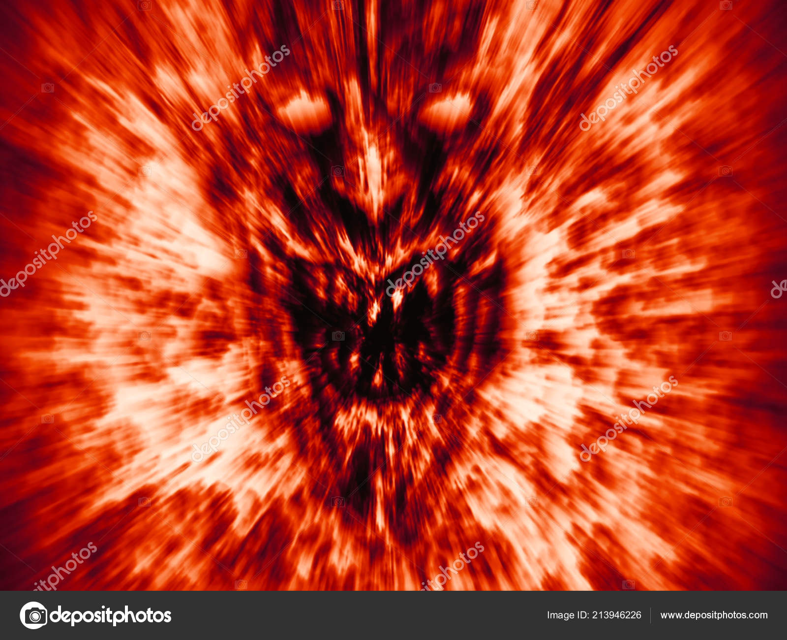 Visage Démon Colère Crie Dans Feu Genre D'horreur Fond Couleur — Photo de  stock par ©likozor - 213946226, image size:1600x1300