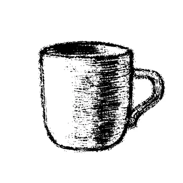 Une Grande Tasse Café Illustration Vectorielle Couleur Fond Blanc — Image vectorielle