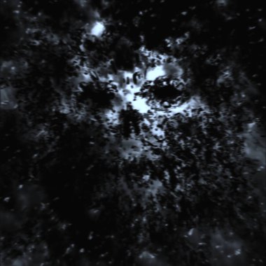 Korkunç kafatası soyutlama enkaz ve nokta. Tür bir çizimde korku. Mavi renk.