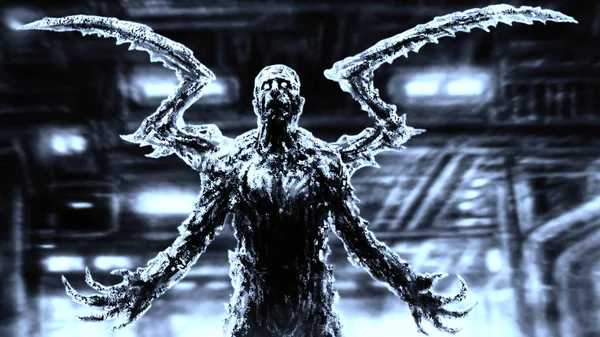 Fabrika katında arka planda Fallen melek.