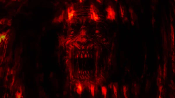 Creepy Monster Evil Eyes Opens Shelter Stock Illustration 1448217527
