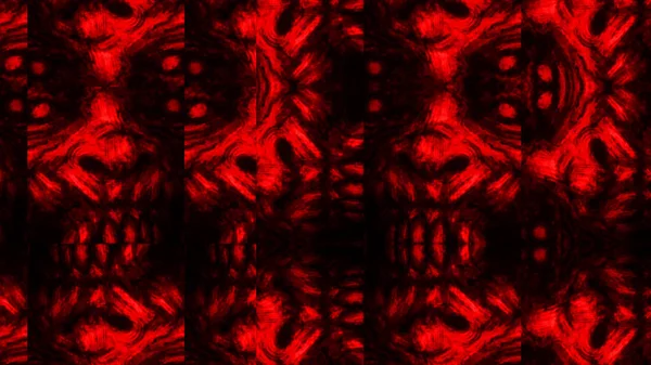 Scary zombie face pattern on black background. — Stock Photo, Image