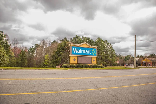 Snellville Usa Vista Calle Walmart — Foto de Stock