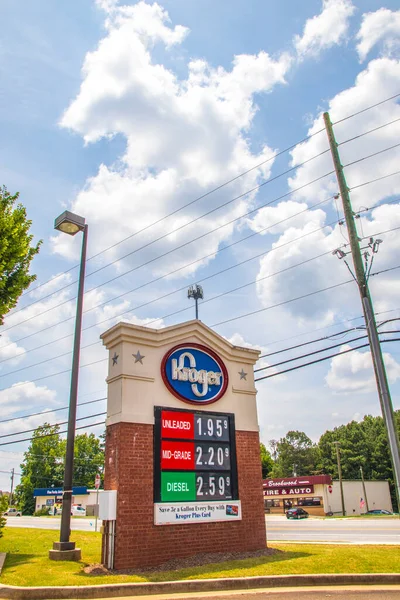 Lilburn Estados Unidos Kroger Gas Precios Calle Señal — Foto de Stock