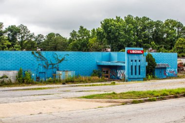 Decatur, Ga / USA - 07 07: 20: Eski terk edilmiş bowling salonu 