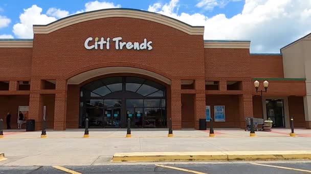 Vstup Citi Trends Lidí Pohledu Duluth — Stock video