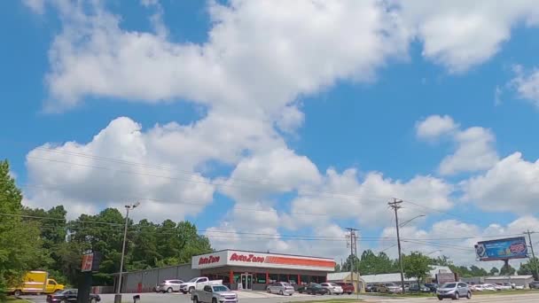 Editör Gwinnett County Usa Kentsel Peyzaj Trafiği Auto Zone Manzarası — Stok video