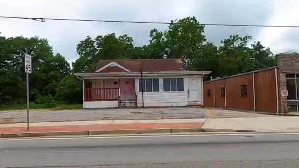 Altes Weißes Haus Der Candler Straße Decatur — Stockvideo