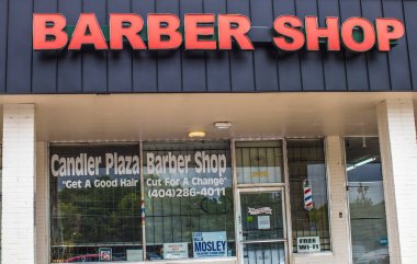 Decatur, Ga / USA - 07 07: 20: Şehir Berber Dükkanı 