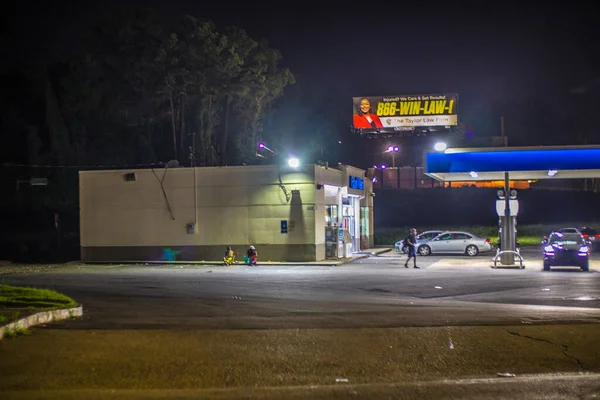 Fulton County Usa Pohled Městský Obchod Lidi — Stock fotografie