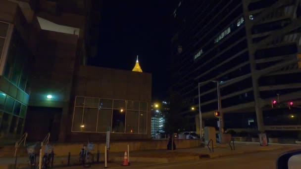 Centrala Atlanta Stadslandskap Med Bilar — Stockvideo