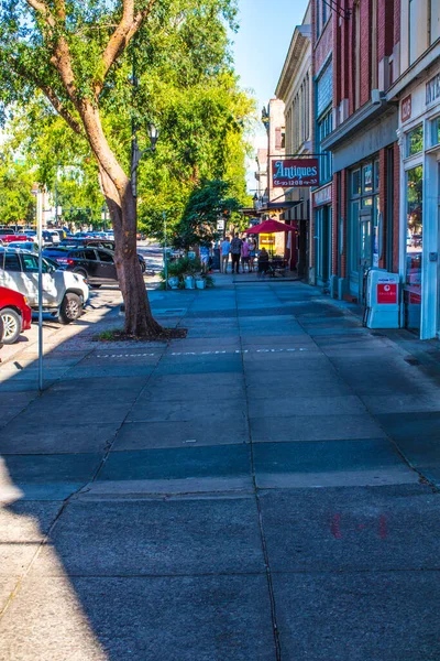 Augusta Usa Crowd People Sidewalk Downtown — Stock Photo, Image