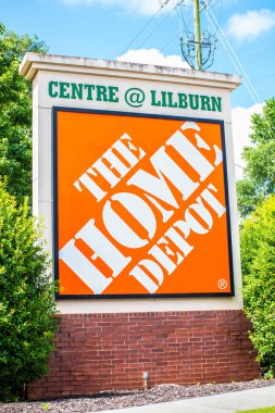 Decatur, Ga / USA - 07 07: 20: Home Depot yol tabelasının görüntüsü 