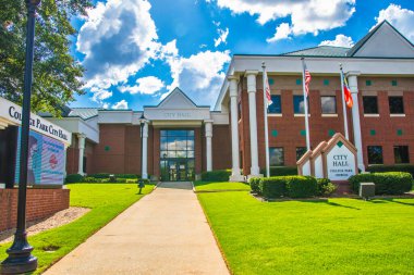 College Park, Ga / USA - 07: 23 20: College Park Belediye Binası Girişi