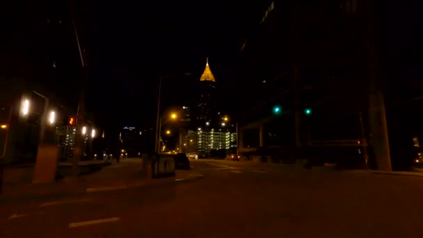 Downtown Atlanta Blick Auf Das Gebäude Der Bank America Bei — Stockvideo