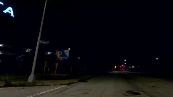 Downtown Atlanta Driving Pov Ansicht Einer Werbetafel Delta — Stockvideo