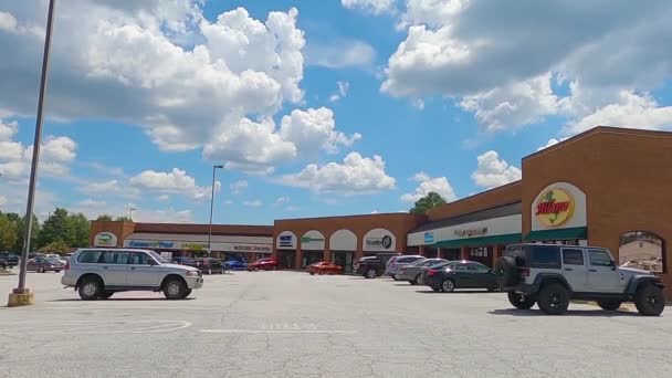 Conyers Blick Auf Ein Historisches Einkaufszentrum — Stockvideo