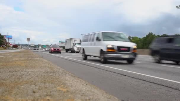 Tráfico Carretera Interestatal Atlanta — Vídeo de stock