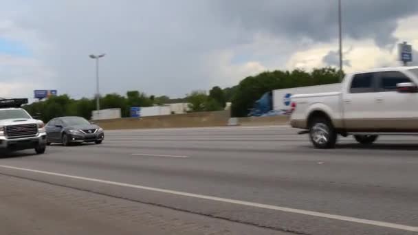 Onderdeel Van Het Verkeer Snelweg Atlanta — Stockvideo