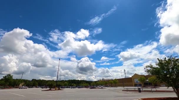 Time Lapse Budovy Walmart Parkoviště Stone Mountain Dohledu — Stock video