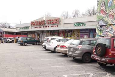 Atlanta, Ga / USA - 02: 25 20: Little Five Points 'teki paket mağazası