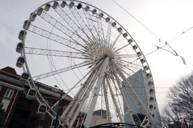 Atlanta, Ga / USA - 02: 25 20: The Ferris Wheel Atlanta şehir merkezi