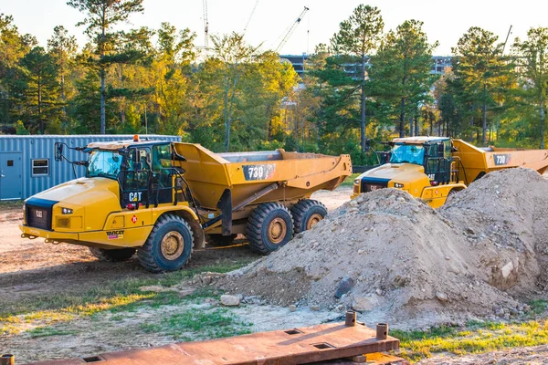 Augusta Usa Schwere Nutzfahrzeuge Auf Einer Baustelle — Stockfoto